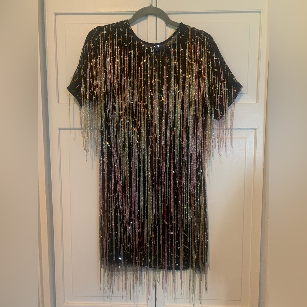 Nasty Gal Beaded Tassel Dress